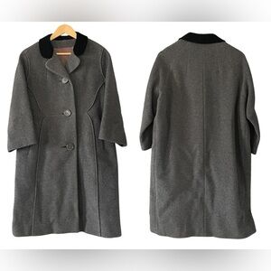 Vintage Monarch New York Velvet and Wool Peacoat |